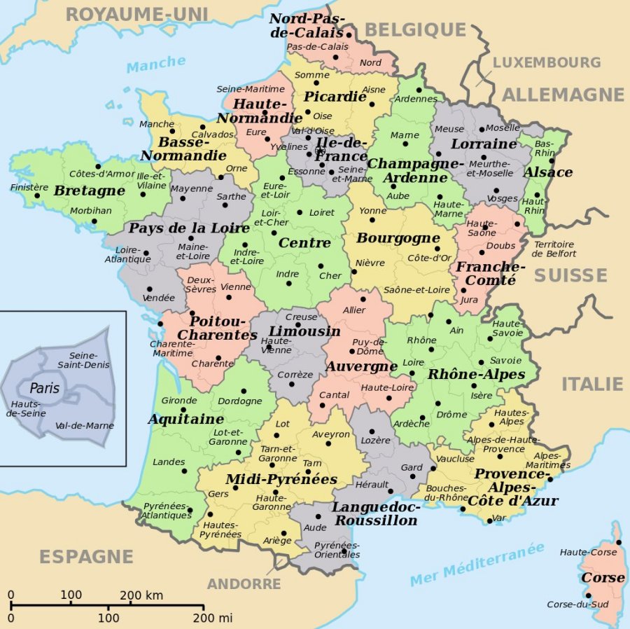Carte Des Regions De France Carte Des Regions De France